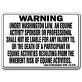 Signmission 14 in Height, 10 in Width, Plastic, 10" x 14", WS-Washington Equine WS-Washington Equine